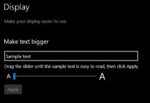 How to change the font size in Windows 10