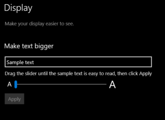 How to change the font size in Windows 10