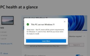 The Windows 11 PC Health Check app is back